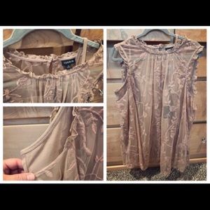 Torrid lace blouse in blush with tank